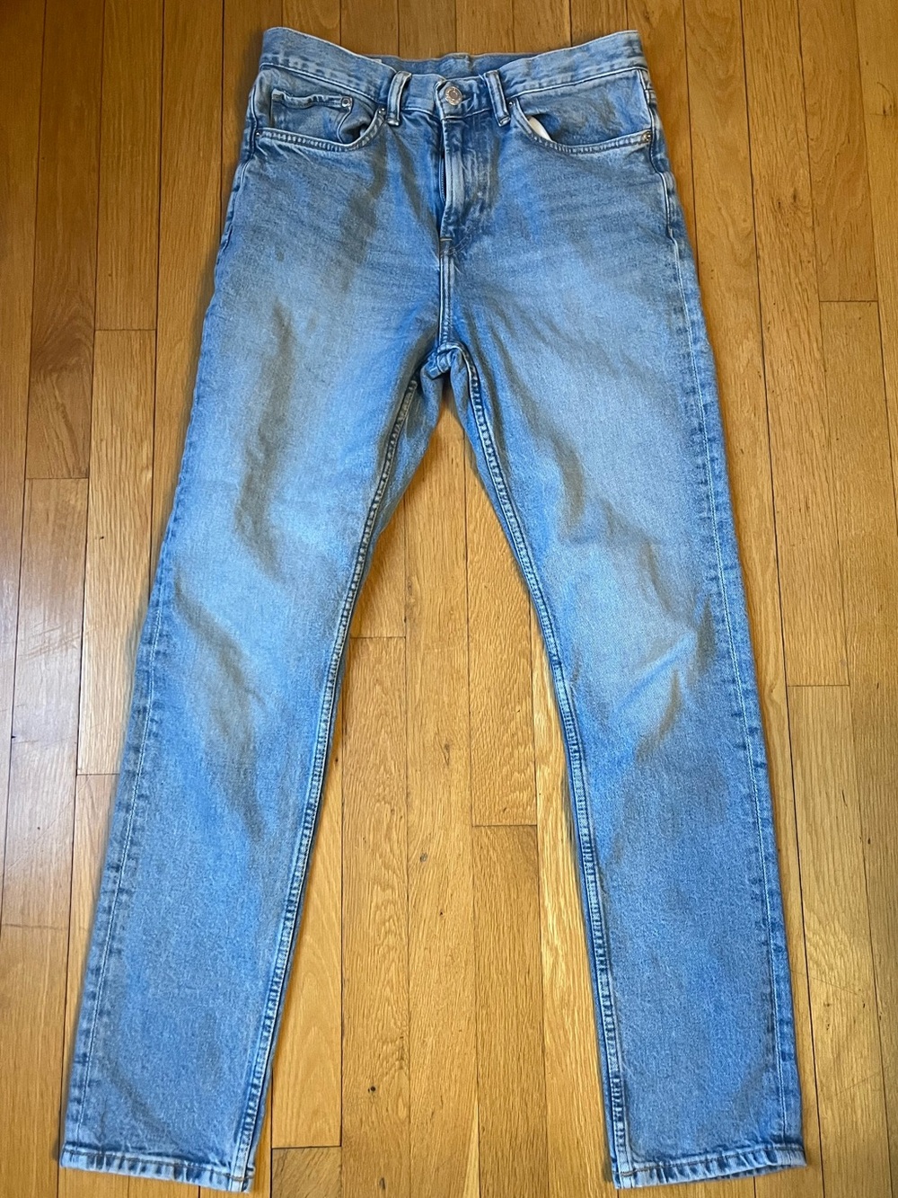 H&M Light Blue Slim-Straight Men’s Denim Jeans SEE MEASUREMENTS EUC